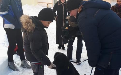 Петр Полященко провел занятия с собаками терапевтами в комплексе им. Короленко
